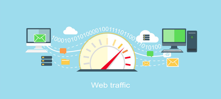 Web Traffic Internet Icon Flat Isolated